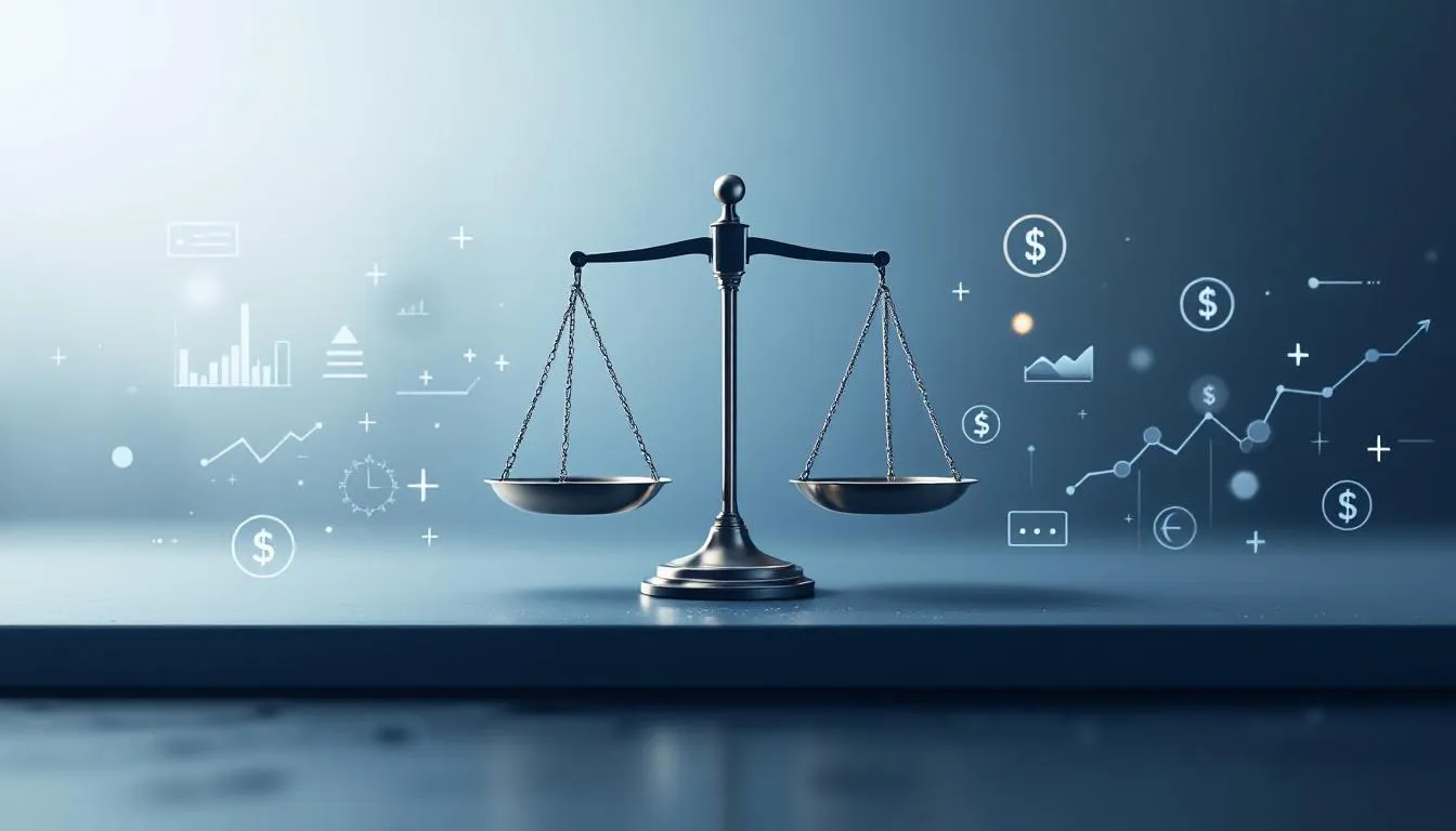 Is Credit Saint Worth It? featuring a blurred scale weighing pros and cons.